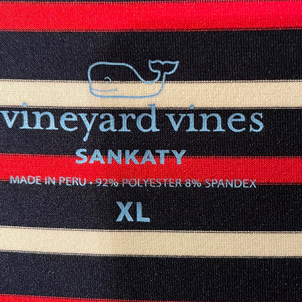 VINEYARD VINES XL Navy/Red/White striped